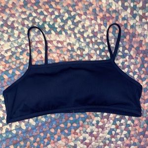 2/$25 J.Crew Blue Ribbed Bikini Top